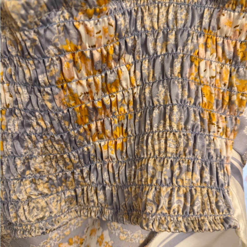 Sienna Sky Satin Floral Paisley Cami — Gray & Yellow - Picture 7 of 8